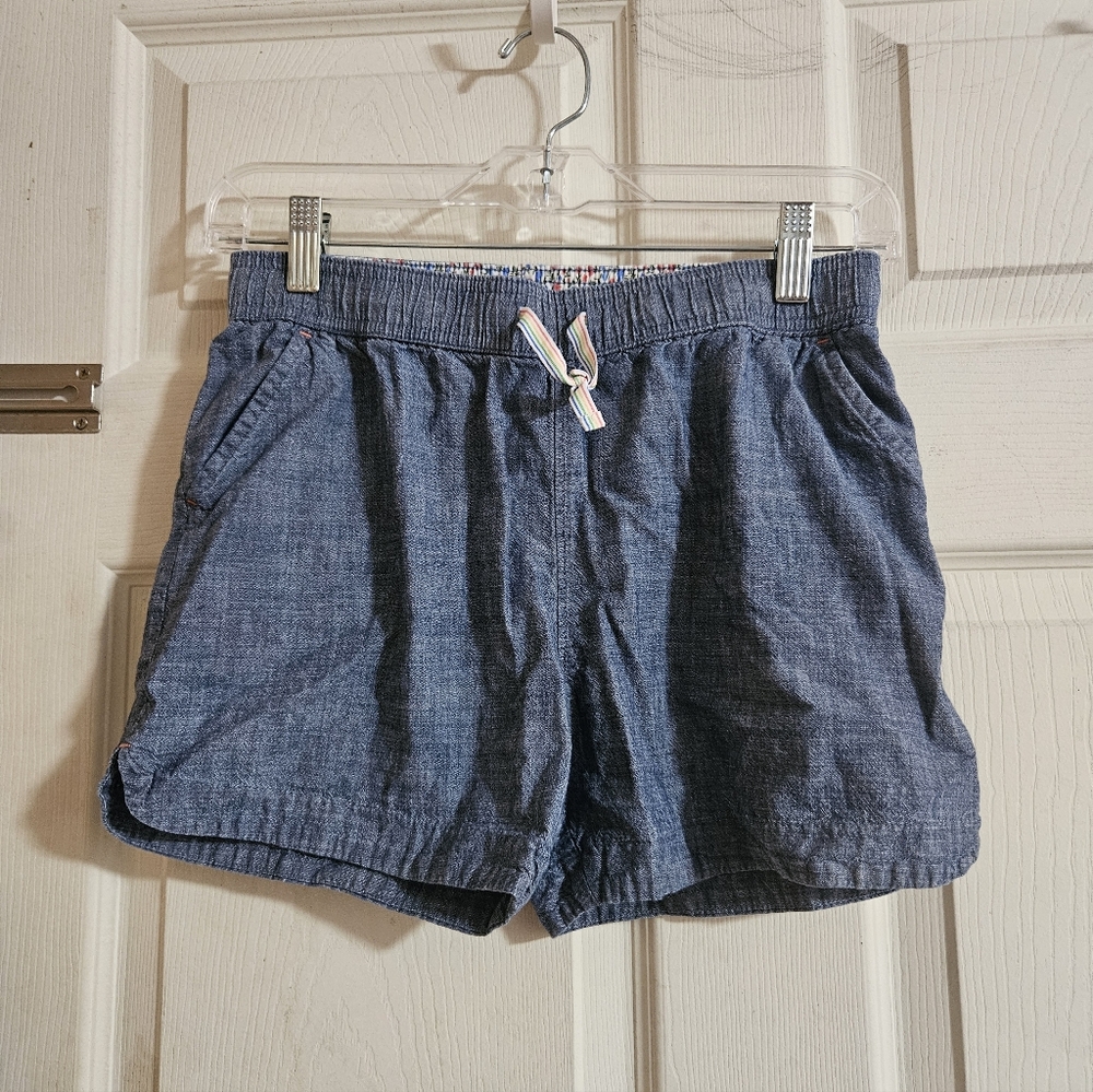 LANDS END GIRLS COTTON SHORTS: BLUE: GREAT CONDITION: SIZE L (14)